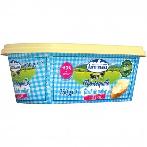 ASTURIANA mantequilla ligera facil de untar 250 grs